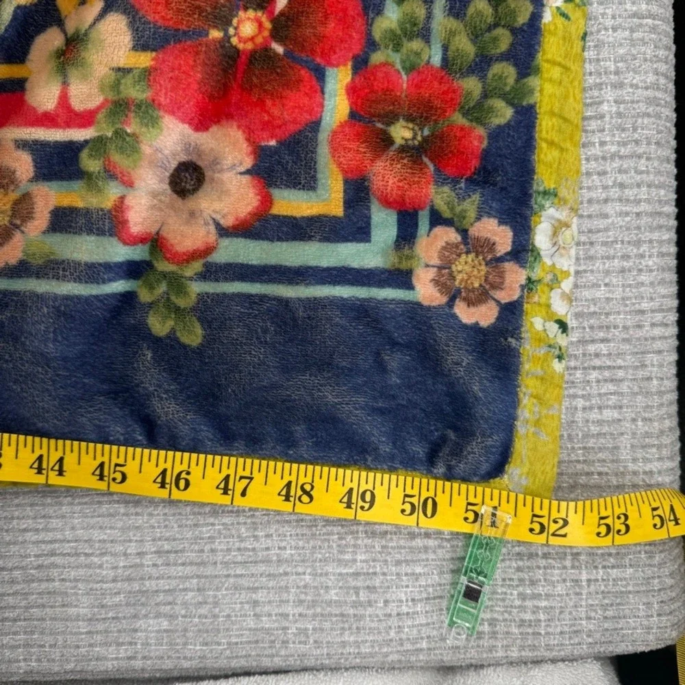 Johnny Was  Floral Quillow Blanket Pillow Combo Reversible Soft Boho Cottage